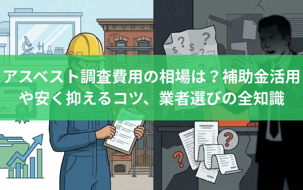 アスベスト調査費用の相場は？補助金活用や安く抑えるコツ、業者選びの全知識