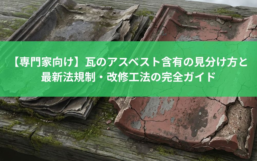 【専門家向け】瓦のアスベスト含有の見分け方と最新法規制・改修工法の完全ガイド